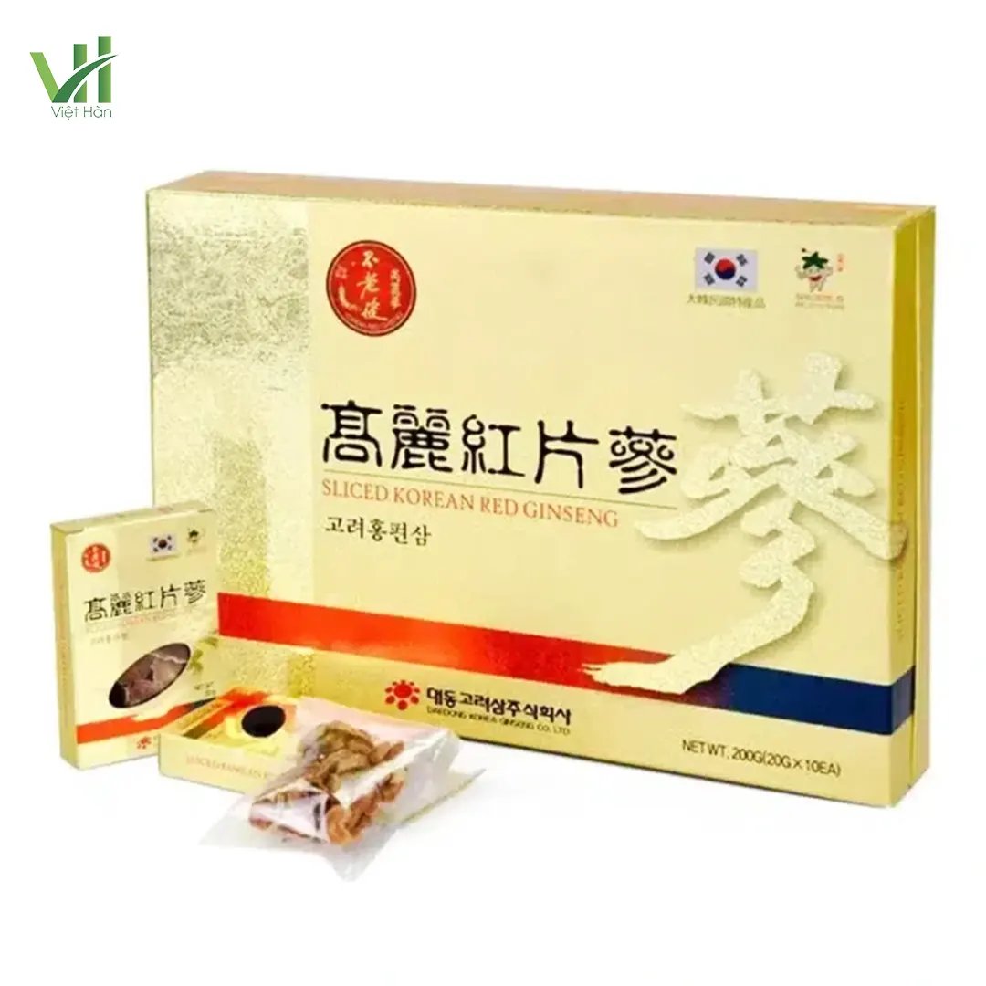 Hồng Sâm Lát Khô Daedong Hàn Quốc Hộp 10 gói x 20g