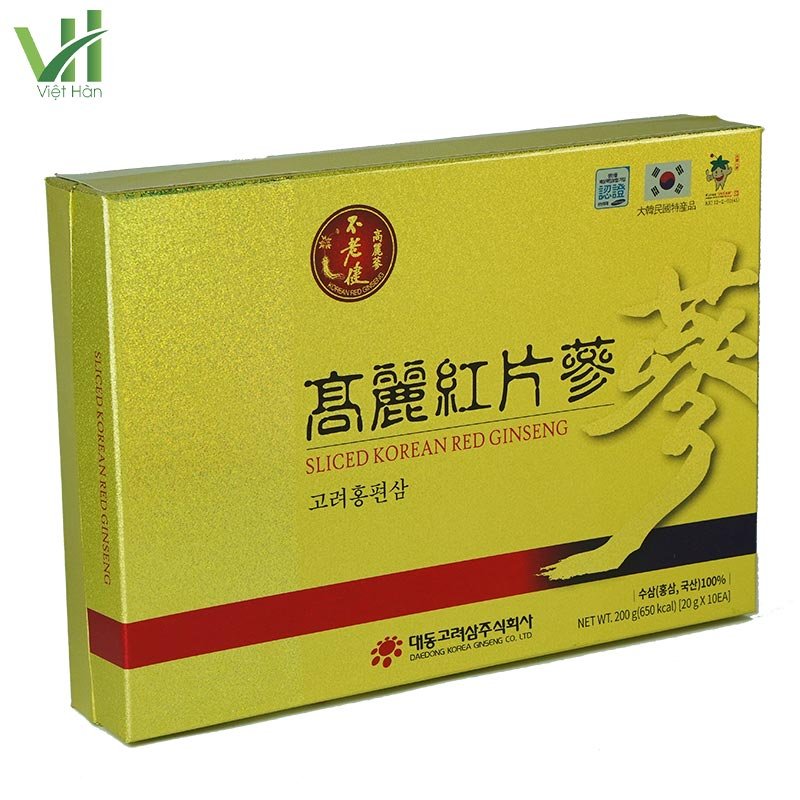 Hồng Sâm Lát Khô Daedong Hàn Quốc Hộp 10 gói x 20g 3