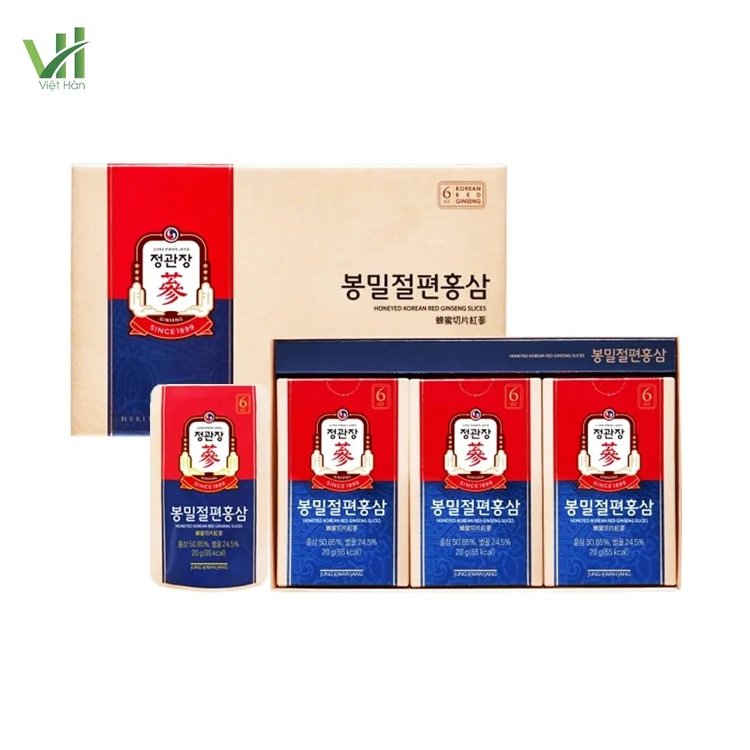 Hồng sâm thái lát tẩm mật ong KGC 6 gói x 20g 7