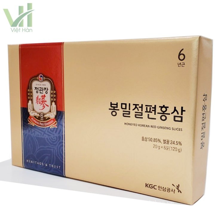 Hồng sâm thái lát tẩm mật ong KGC 6 gói x 20g 6