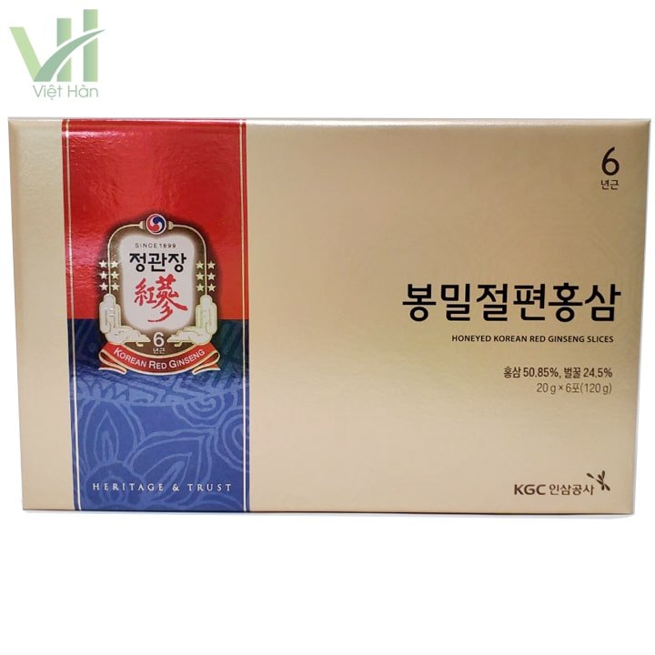 Hồng sâm thái lát tẩm mật ong KGC 6 gói x 20g 2