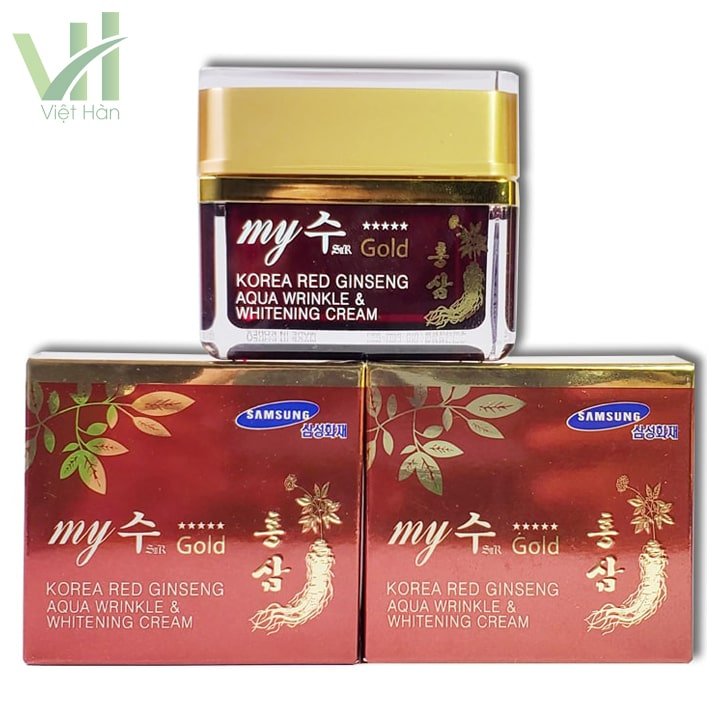 Kem dưỡng da nhân sâm Hàn Quốc Aqua wrinkle & Whitening cream 4