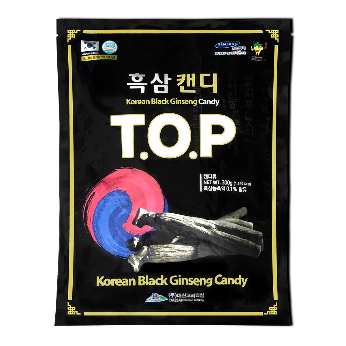 Kẹo hắc sâm T.O.P Daesan Hàn Quốc Túi 300g 2