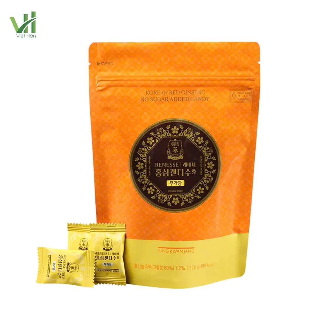 Kẹo hồng sâm KGC không đường Hàn Quốc 120g – Món quà dành cho sức khỏe